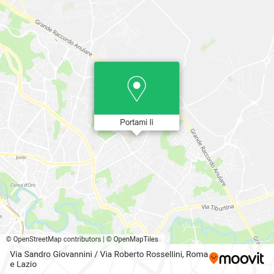 Mappa Via Sandro Giovannini / Via Roberto Rossellini