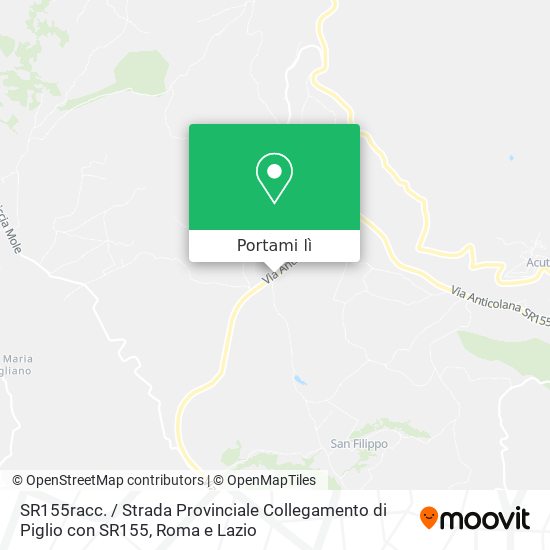 Mappa SR155racc. / Strada Provinciale Collegamento di Piglio con SR155