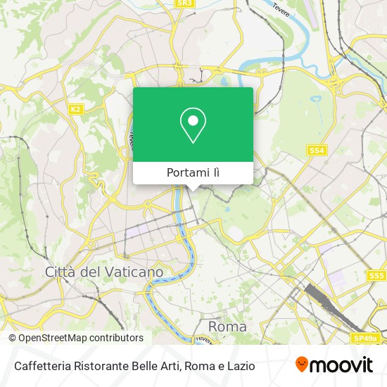 Mappa Caffetteria Ristorante Belle Arti