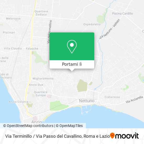 Mappa Via Terminillo / Via Passo del Cavallino