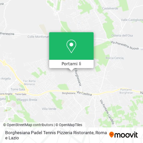 Mappa Borghesiana Padel Tennis Pizzeria Ristorante