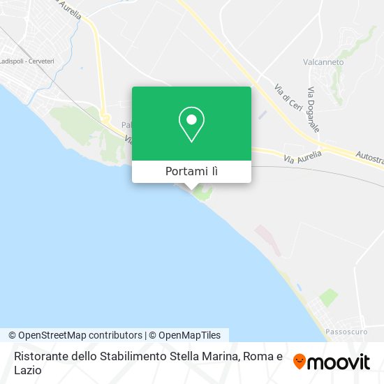 Mappa Ristorante dello Stabilimento Stella Marina
