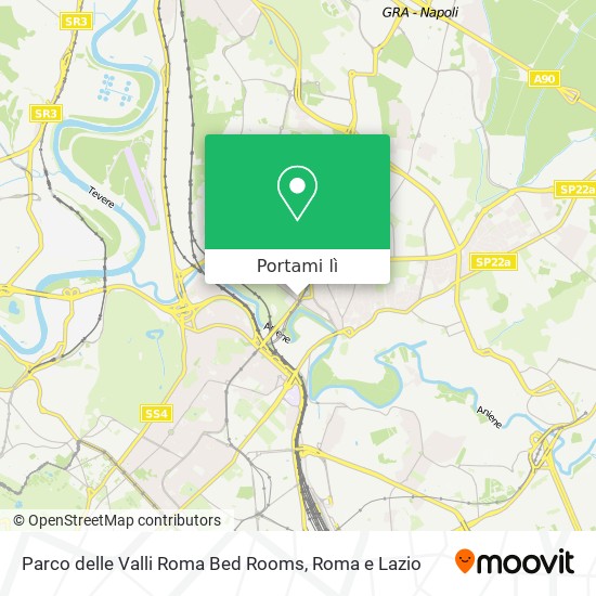 Mappa Parco delle Valli Roma Bed Rooms
