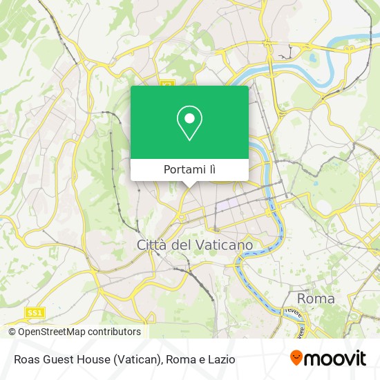 Mappa Roas Guest House (Vatican)