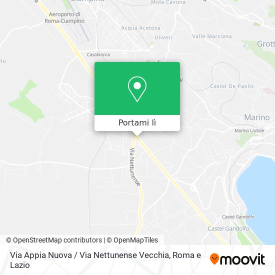 Mappa Via Appia Nuova / Via Nettunense Vecchia