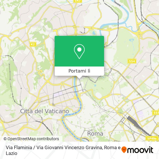 Mappa Via Flaminia / Via Giovanni Vincenzo Gravina