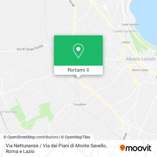 Mappa Via Nettunense / Via dei Piani di Monte Savello