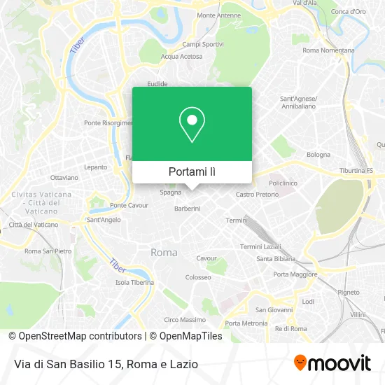 Mappa Via di San Basilio  15