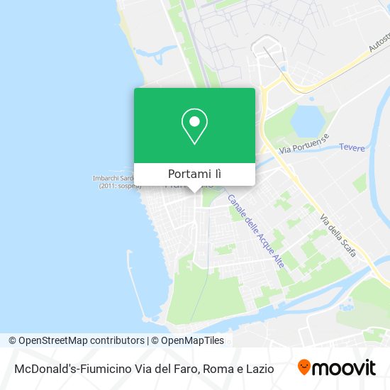 Mappa McDonald's-Fiumicino Via del Faro