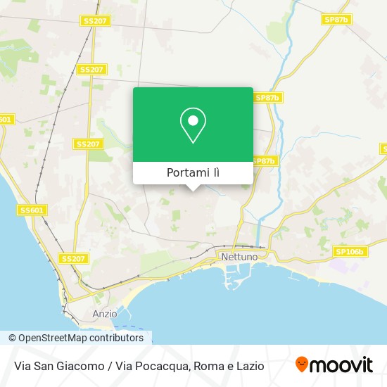 Mappa Via San Giacomo / Via Pocacqua