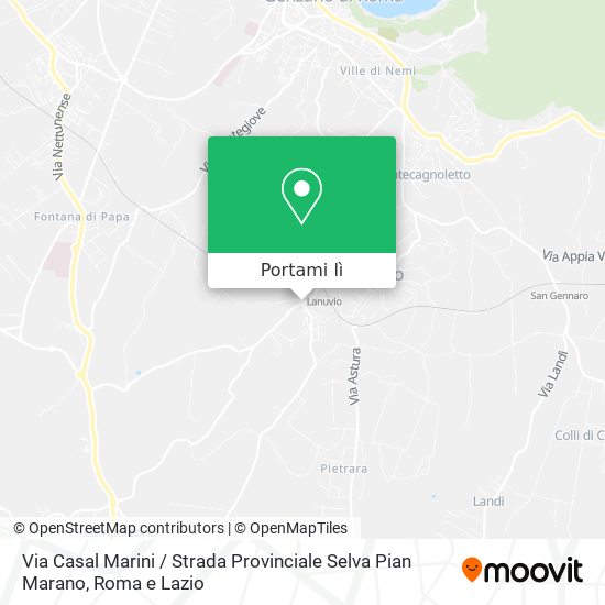 Mappa Via Casal Marini / Strada Provinciale Selva Pian Marano