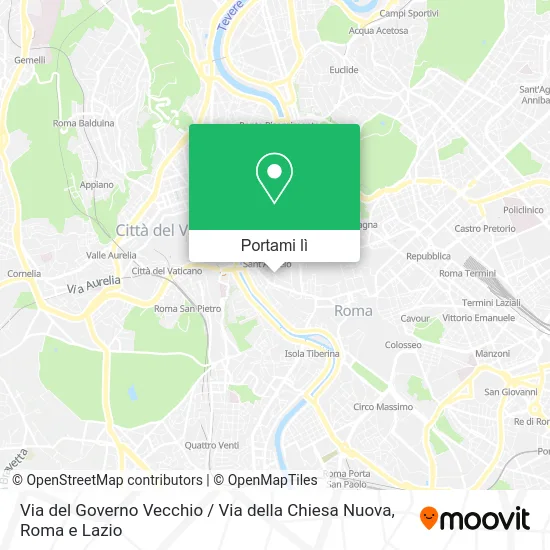 Mappa Via del Governo Vecchio / Via della Chiesa Nuova