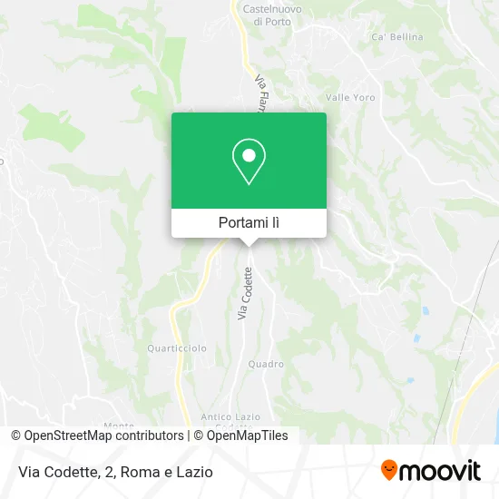Mappa Via Codette, 2