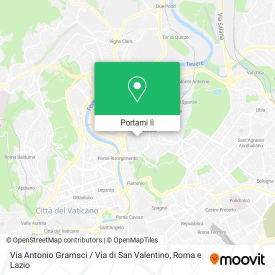 Mappa Via Antonio Gramsci / Via di San Valentino