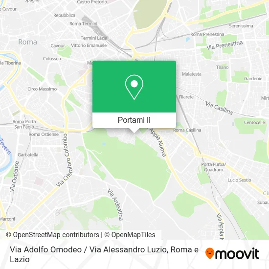Mappa Via Adolfo Omodeo / Via Alessandro Luzio