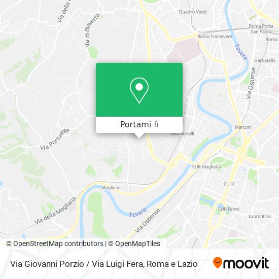 Mappa Via Giovanni Porzio / Via Luigi Fera