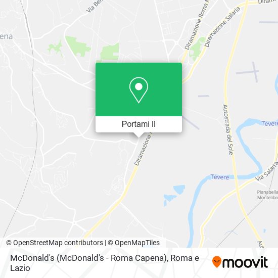 Mappa McDonald's (McDonald's - Roma Capena)