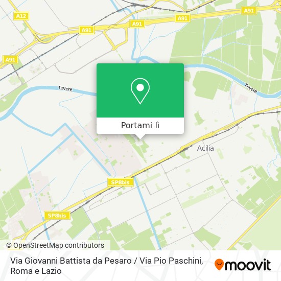 Mappa Via Giovanni Battista da Pesaro / Via Pio Paschini