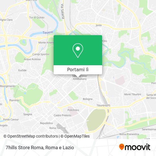 Mappa 7hills Store Roma