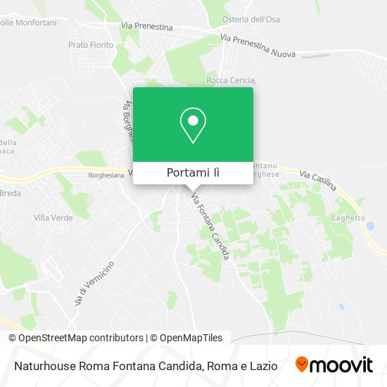 Mappa Naturhouse Roma Fontana Candida