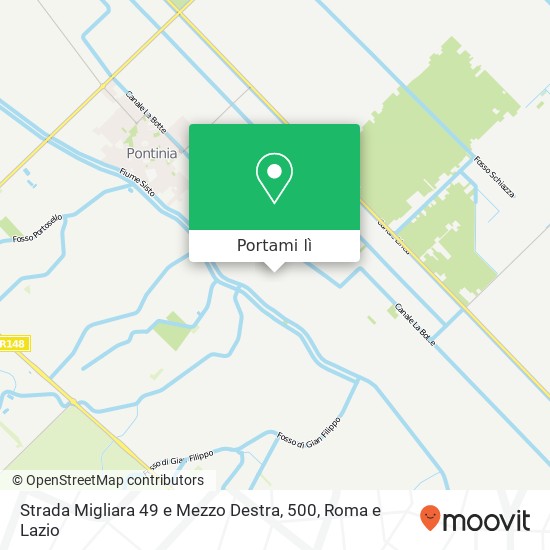 Mappa Strada Migliara 49 e Mezzo Destra, 500