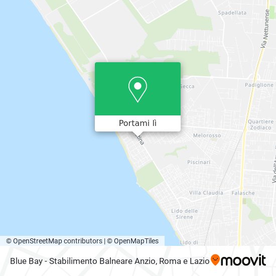 Mappa Blue Bay - Stabilimento Balneare Anzio