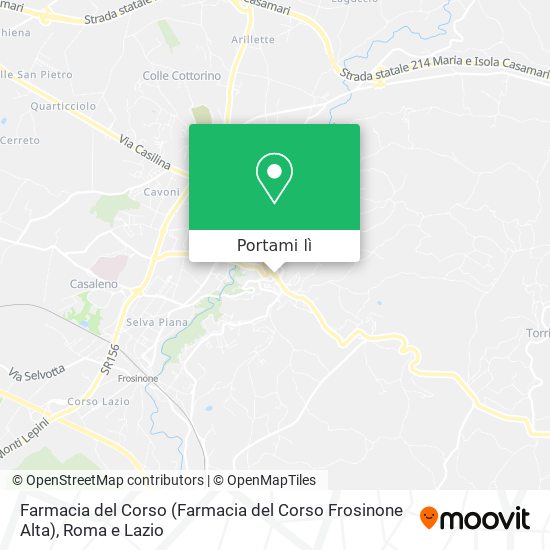 Mappa Farmacia del Corso (Farmacia del Corso Frosinone Alta)