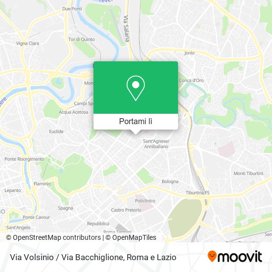 Mappa Via Volsinio / Via Bacchiglione