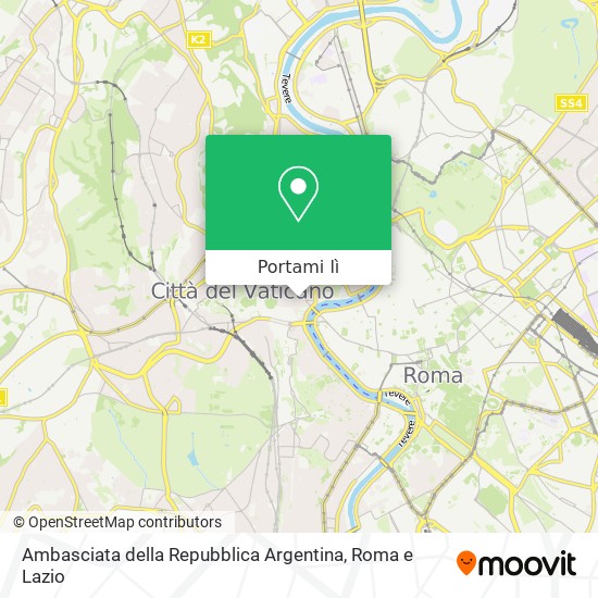Mappa Ambasciata della Repubblica Argentina