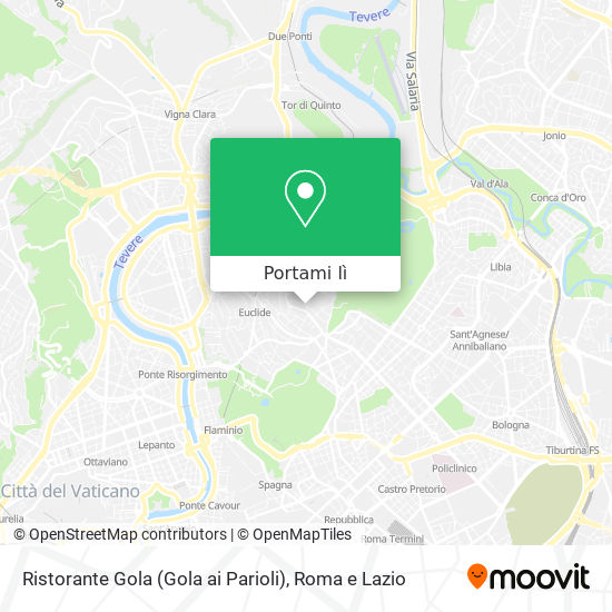 Mappa Ristorante Gola (Gola ai Parioli)