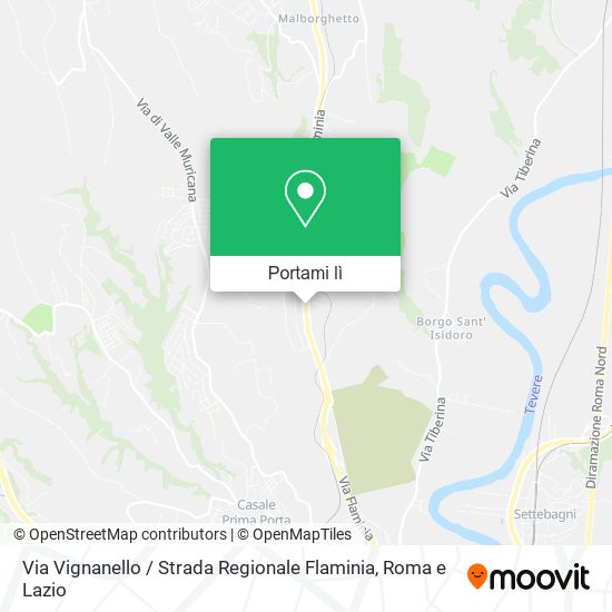 Mappa Via Vignanello / Strada Regionale Flaminia