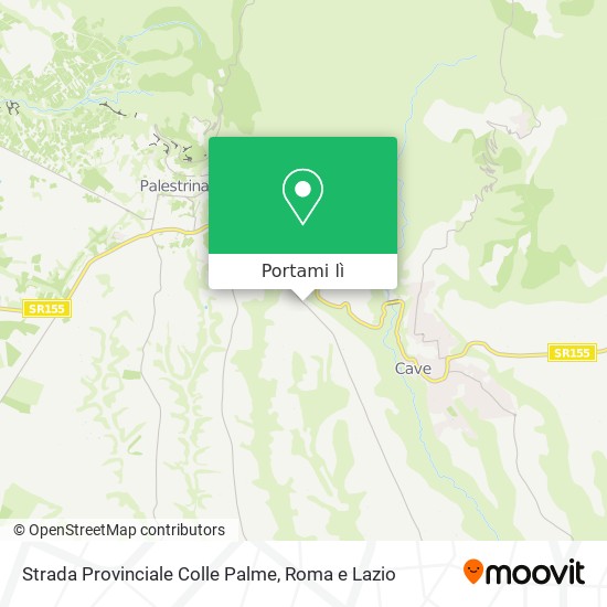 Mappa Strada Provinciale Colle Palme