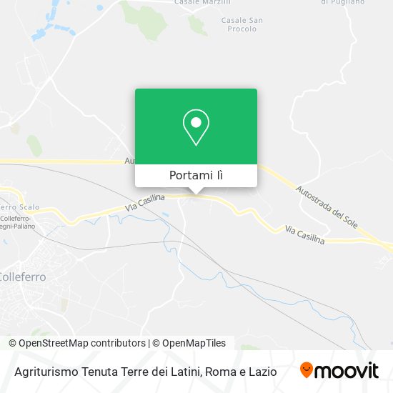 Mappa Agriturismo Tenuta Terre dei Latini