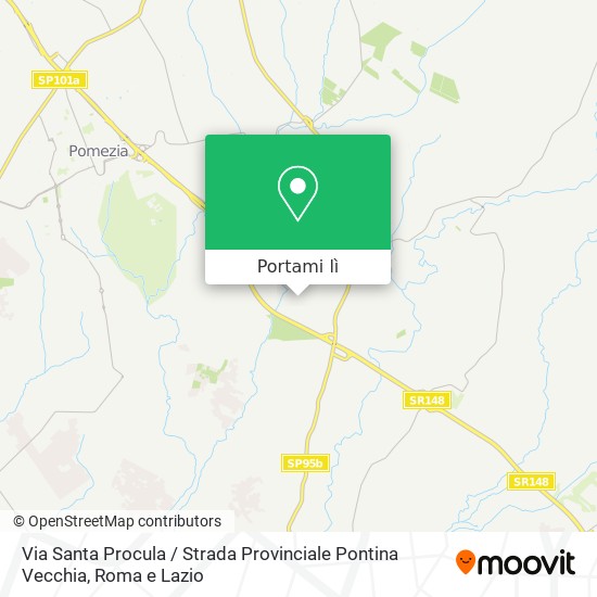 Mappa Via Santa Procula / Strada Provinciale Pontina Vecchia