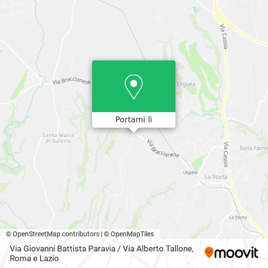 Mappa Via Giovanni Battista Paravia / Via Alberto Tallone