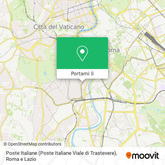 Mappa Poste Italiane (Poste Italiane Viale di Trastevere)