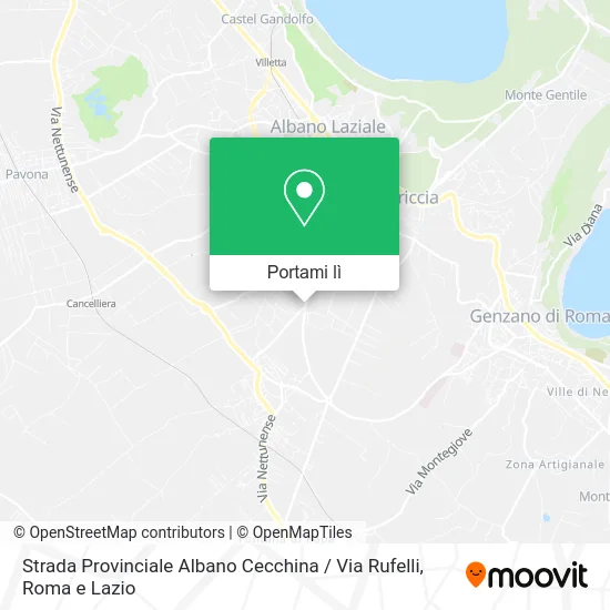 Mappa Strada Provinciale Albano Cecchina / Via Rufelli