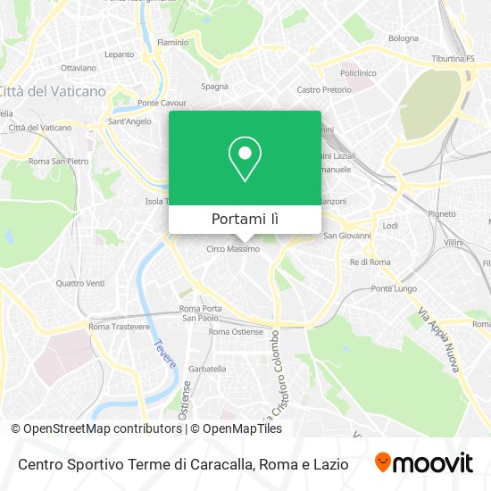 Mappa Centro Sportivo Terme di Caracalla