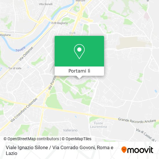 Mappa Viale Ignazio Silone / Via Corrado Govoni