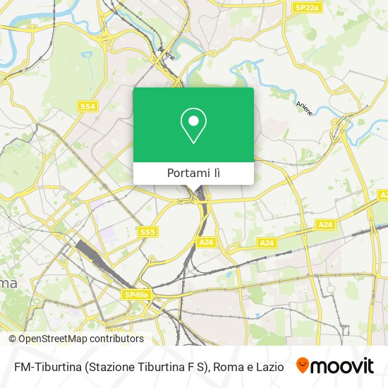 Mappa FM-Tiburtina (Stazione Tiburtina F S)