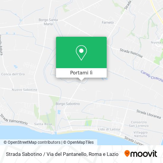 Mappa Strada Sabotino / Via del Pantanello