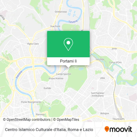 Mappa Centro Islamico Culturale d'Italia