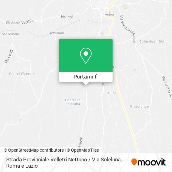 Mappa Strada Provinciale Velletri Nettuno / Via Soleluna