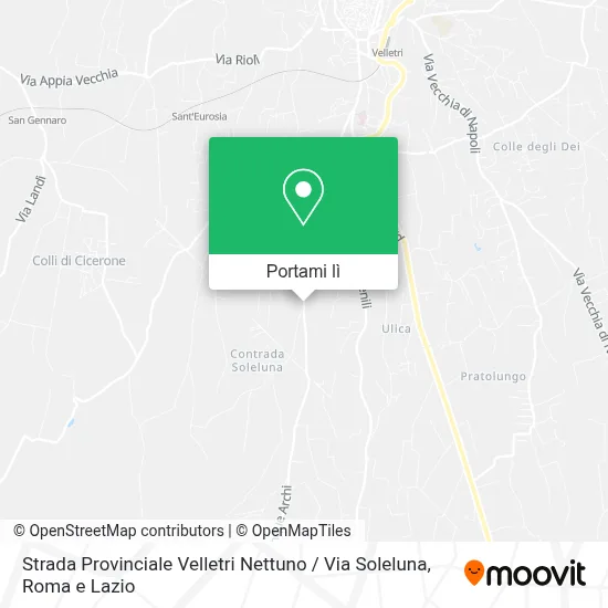 Mappa Strada Provinciale Velletri Nettuno / Via Soleluna