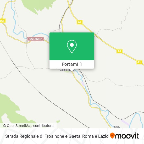 Mappa Strada Regionale di Frosinone e Gaeta