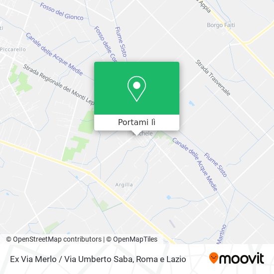 Mappa Ex Via Merlo / Via Umberto Saba