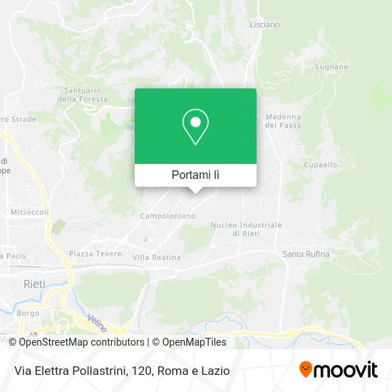 Mappa Via Elettra Pollastrini, 120
