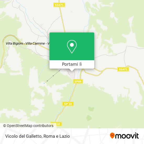 Mappa Vicolo del Galletto