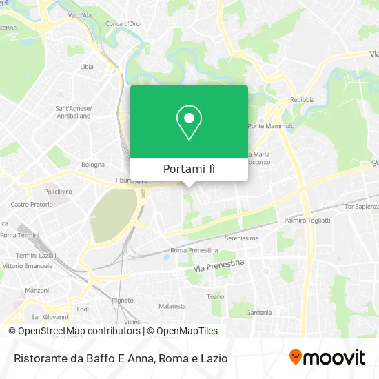 Mappa Ristorante da Baffo E Anna