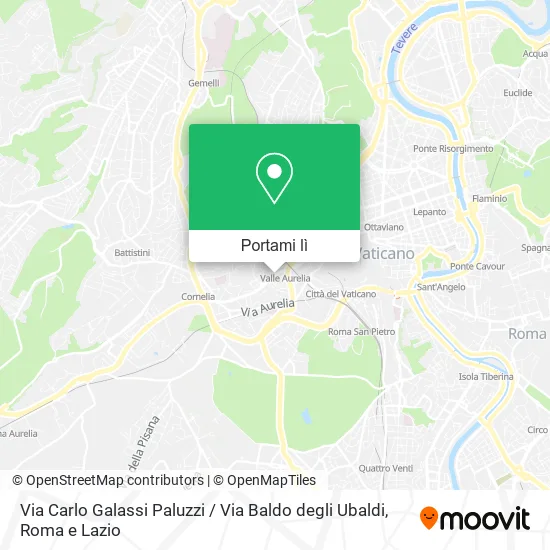 Mappa Via Carlo Galassi Paluzzi / Via Baldo degli Ubaldi